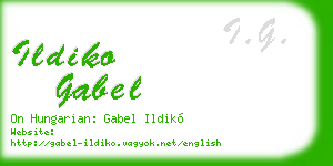 ildiko gabel business card